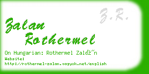 zalan rothermel business card